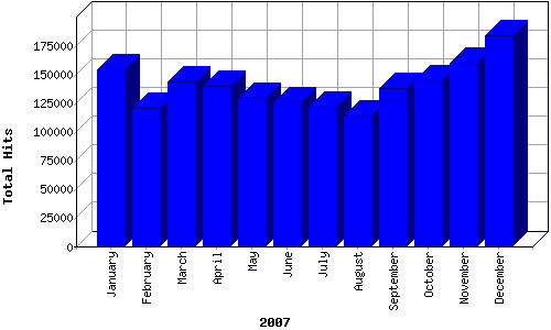 [Visitor Hits Graph for 2007]
