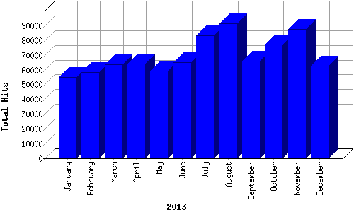 [Visitor Hits Graph for 2013]